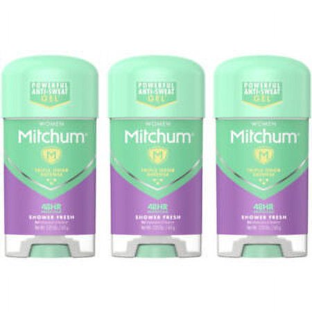 3 Pack Mitchum Women Shower Fresh Gel Anti-Perspirant & Deodorant 2.25 Oz Each