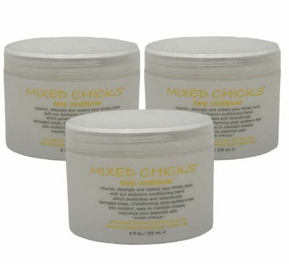 3 Pack Mixed Chicks Detangling Deep Conditioner 8 oz Moisturize Restore
