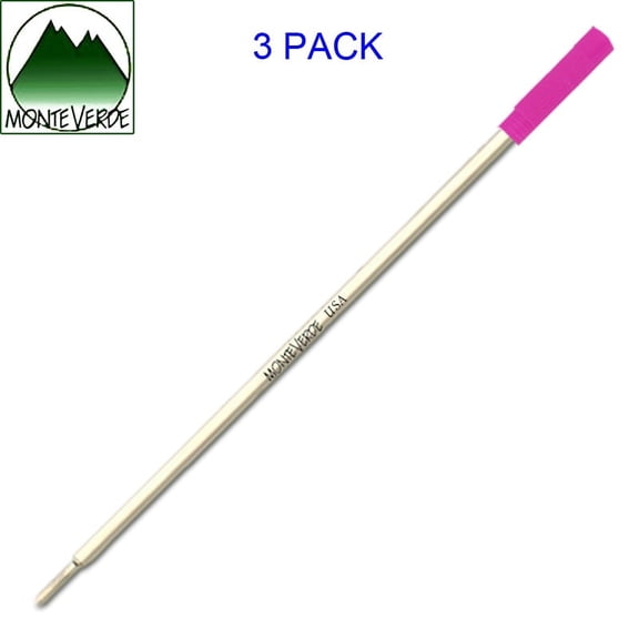 3 Pack - Monteverde Soft Roll Ballpoint for Cross Ballpoint Pens - Pink