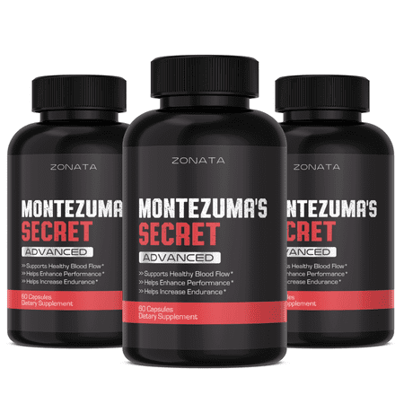 (3 Pack) Montezuma's Secret Capsules Advanced Formula, Montezuma's Secret Pills - 270 Count