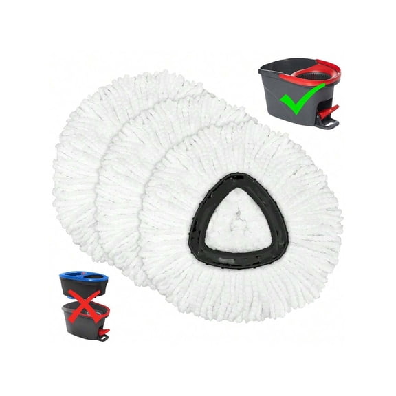 O-Cedar EasyWring Spin Mop Replacement Head, Microfiber Refill, 1 Count, Machine Washable 3 Pack