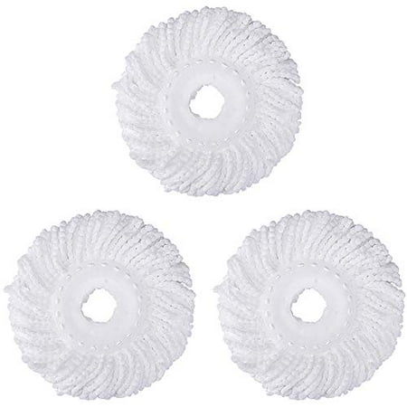 Spin Mop Heads Replacement Refill for Hurricane, Mopnad, Cassabel Rotating Round Mop Microfiber,Universal Spin Mop Heads Clean Mop Head Refill for Standard Mops