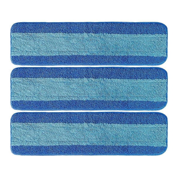 3 Pack Mop Pads Microfiber Replacement Hard Floor Washable Cleaning Flat For Bona Reusable Mop Pads for 18 Inch Mop for Hardwood Floor Microfiber Cleaning pad
