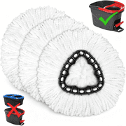O-Cedar EasyWring Spin Mop Replacement Head, Microfiber Refill, 1 Count, Machine Washable 2 Pack