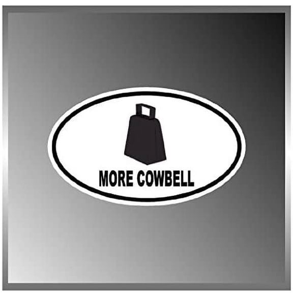 3 Pack - More Cowbell Drum Bell SNL Funny Vinyl Euro Decal Bumper Sticker