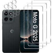 3 Pack Moto G 2025 Screen Protector [6.7 inch] + 3 Pack Camera Lens Protector, Anti Scratch Bubble Free, Easy Installation