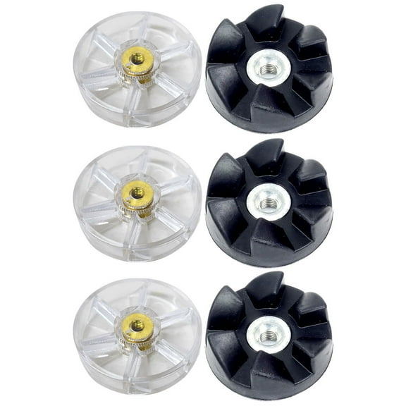 3 Pack Motor Gear and Rubber Gear Replacement Part Compatible with NutriBullet 600W 900W Blenders NB-101B NB-101S NB-201