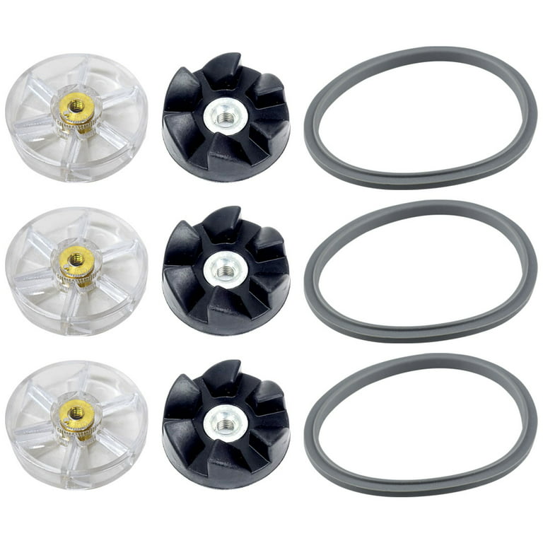 3 Pack Motor Gear and Rubber Gear Replacement Part Compatible with Nutribullet 600W 900W Blenders NB-101B NB-101S NB-201