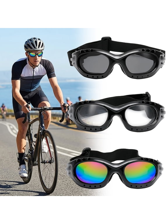 3 Pack Motorcycle Goggles Anti-UV Ski Goggles Windproof Dustproof Eyewear Dirt Bike ATV MTB Riding Glasses Fit Men Women Adult Youth Sports Sunglasses for Skiing, Motorcycling, Hiking, Cycling, More
