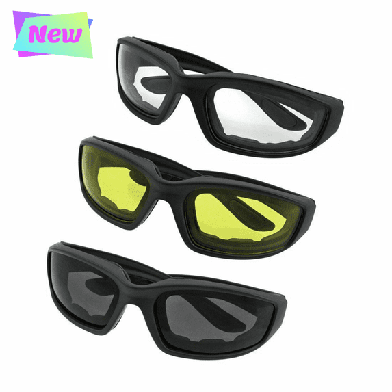 3 Pack Motorcycle Riding Glasses Sports Goggles Wind Resistant Eye Protection Cycling Sunglasses for Men Women with Interchangeable Lenses