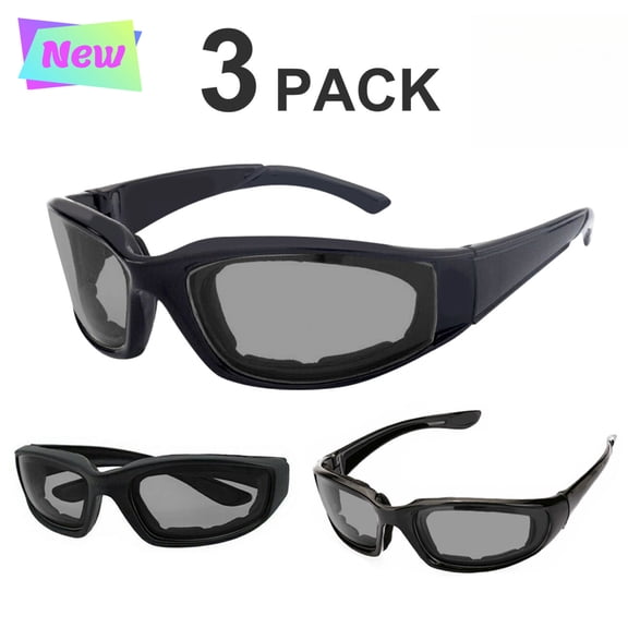 3 Pack Motorcycle Riding Glasses Windproof Sports Goggles Cycling Sunglasses Protective Eyewear for Outdoor Riding Men Women