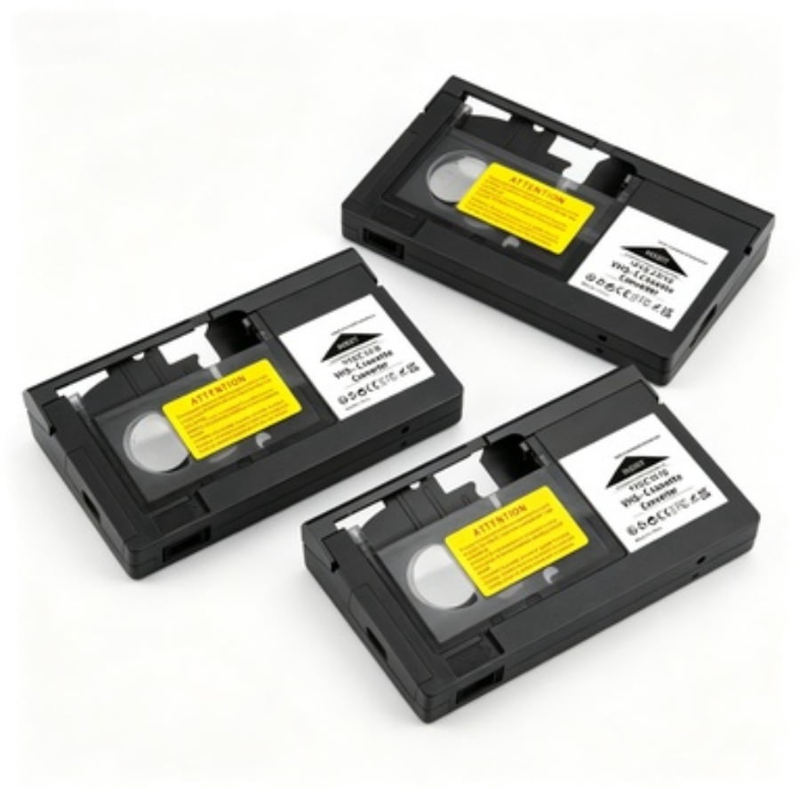3-Pack Motorized VHS-C Cassette Adapter Converter Universal Tape Player ...