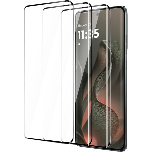 for 3 Pack For Motorola Moto Edge 2025 Edge Screen Protector, 3D curved tempered glass screen protector, 9H Hardness Tempered Glass Film, Scratch-ResistantAnti-fingerprint (Motorola Moto Edge 2025 )