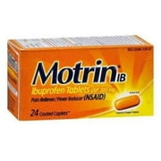 3 Pack - Motrin IB Ibuprofen Coated Caplets, 24 ea