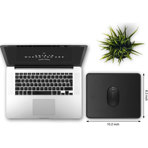 3 Pack Mouse Pad with Stitched Edge, Comfortable Mouse Pads with Non-Slip Rubber Base, Washable Mousepads Bulk with Comfortable Cloth, Mouse Pads for Computers Laptop Mouse 10.2x8.3inch Black