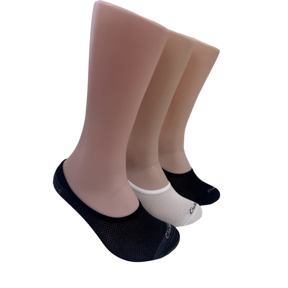 Clarks Men's Multicolor Mesh Socks, Casual No-Show, 3 Pack