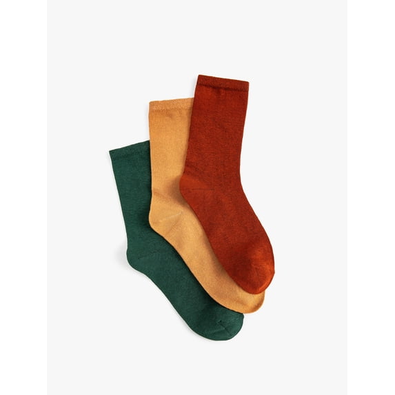 3-Pack Multicolor Basic Socket Socks Set