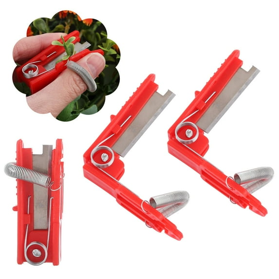 3 Pack Multifunctional Gardening Thump Knife Garden Cutter Finger Fruit Picker Hand Pruner for Vegetable Trimming Separator