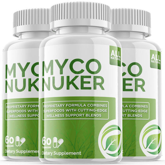(3 Pack) Myco Nuker - Dietary Supplement for Joints, Focus, Memory, Clarity, Energy, Improved Sleep, Calm and Relax Mind - Advanced Formula for Overall Wellness - 180 Capsules