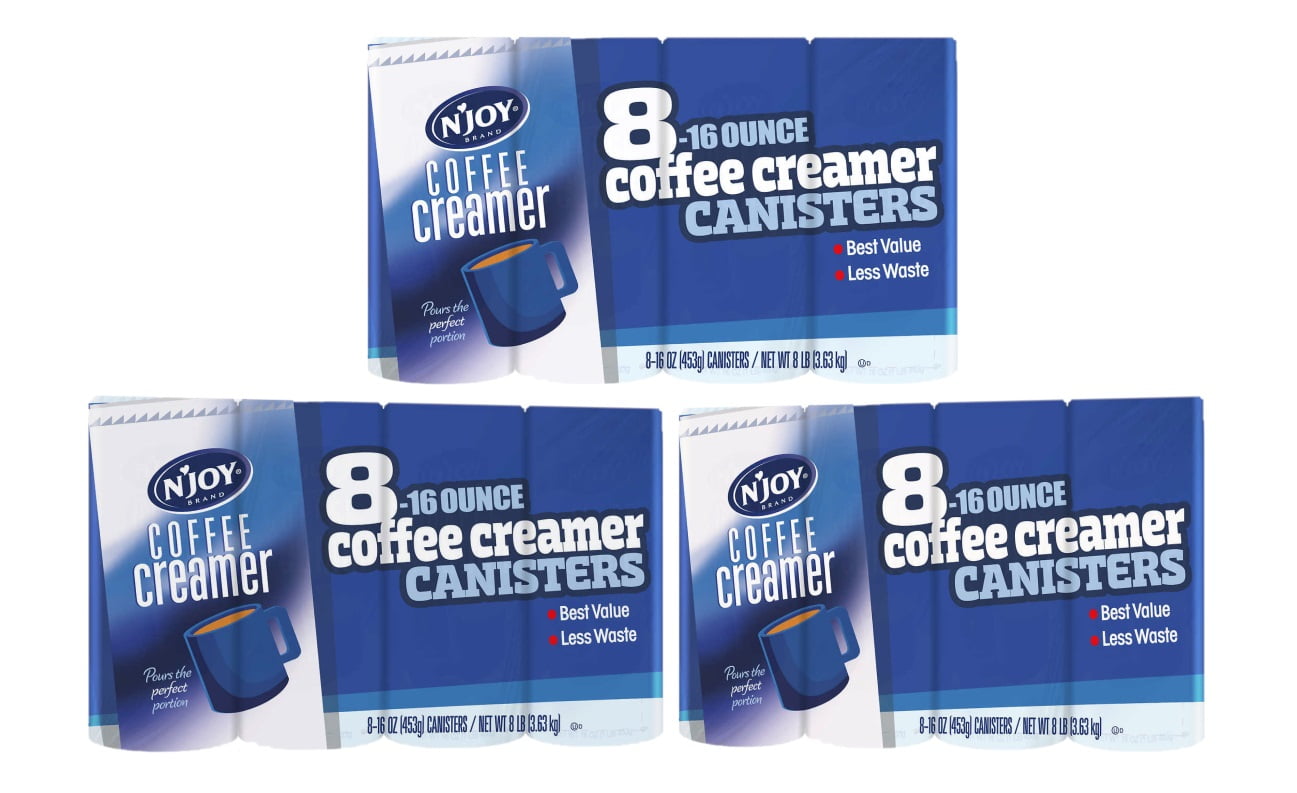 3 Pack N'Joy NonDairy Coffee Creamer, 16 fl oz, 8 Count (24