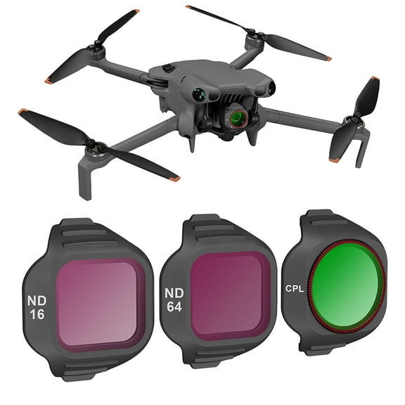 3 Pack ND Filter Set Compatible with DJI Mini 5 Pro, Multi-Coated HD Optical Glass Camera Lens Filter Set ND16 ND64 CPL Light Reduction Vlog Camera Filter Accessories, Lightweight Plastic Frame