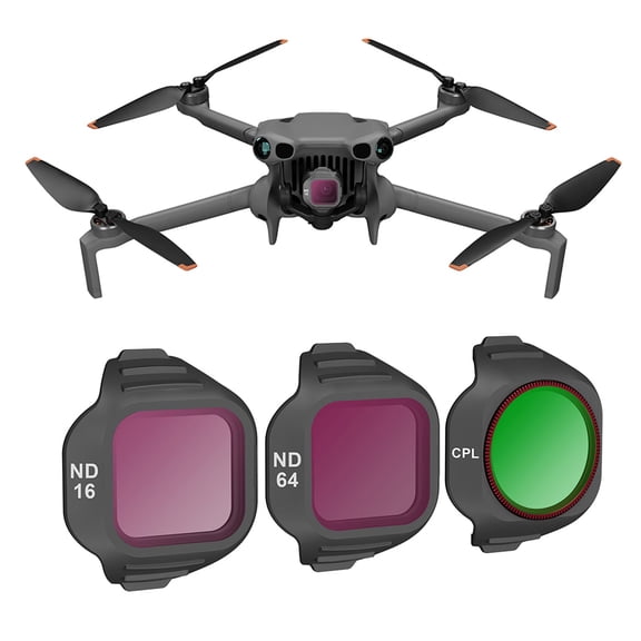 3 Pack ND Filter Set Compatible with DJI Mini 5 Pro, Multi-Coated HD Optical Glass Camera Lens Filter Set ND16 ND64 CPL Light Reduction Vlog Camera Filter Accessories, Lightweight Plastic Frame