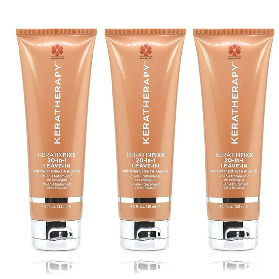 3 Pack - NEW Keratherapy KERATINFIXX 20-IN-1 LEAVE-IN, Infused with Caviar Extract & Argan Oil, 4.2 fl oz/each