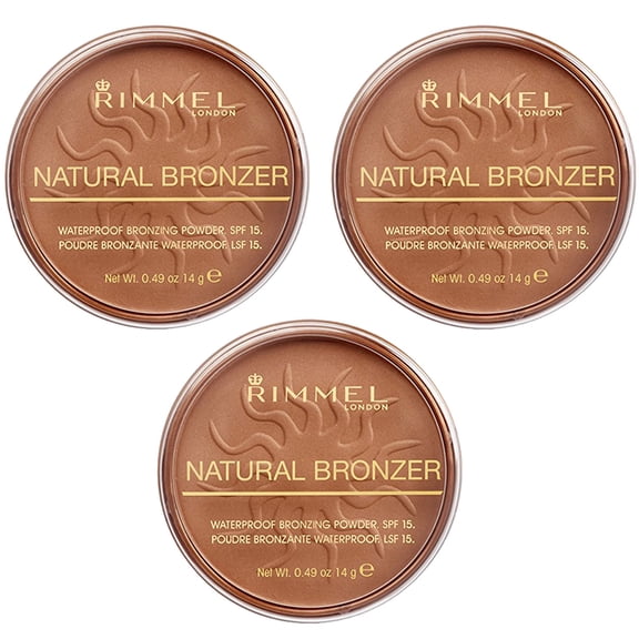 (3 Pack) NEW Rimmel Natural Bronzer Sun Bronze 0.49 Ounces