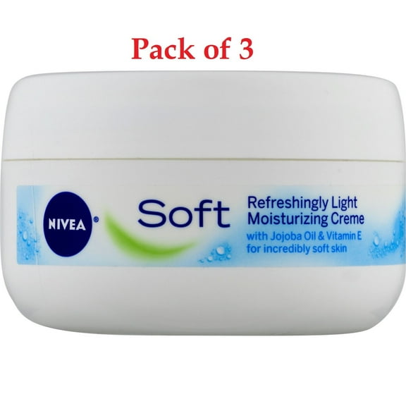 3 Pack NIVEA Soft Moisturizing Creme 6.80 oz