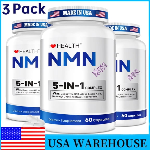 3-Pack NMN 180 Capsules - NAD+ for Women Dietary Supplement