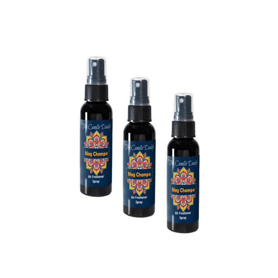 3 Pack - Nag Champa Spray - Nag Champa Incense Scented - Room/Car Air Freshener Spray – (3) 2 Ounce Spray Bottles
