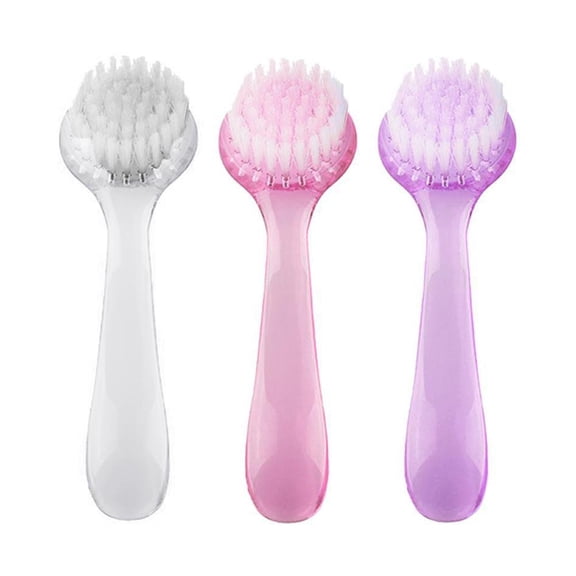 3 Pack Nail Brush Round Head Dust Brush for Nail Art Cleaning Makeup