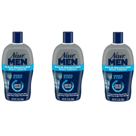 3 Pack - Nair Men Hair Removal Body Cream 13 oz (368 g) Each