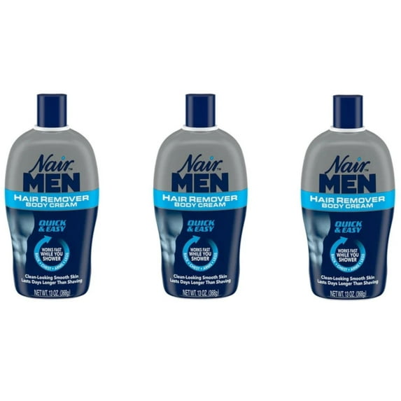3 Pack - Nair Men Hair Removal Body Cream 13 oz (368 g) Each