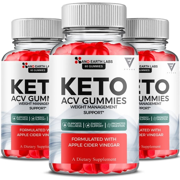 (3 Pack) Nano Earth Labs Keto Gummies NanoEarth Labs Advanced Keto ACV Gummy Supplement, NanoEarthLabs 1000MG Apple Cider Vinegar Supplement (180 Gummies)