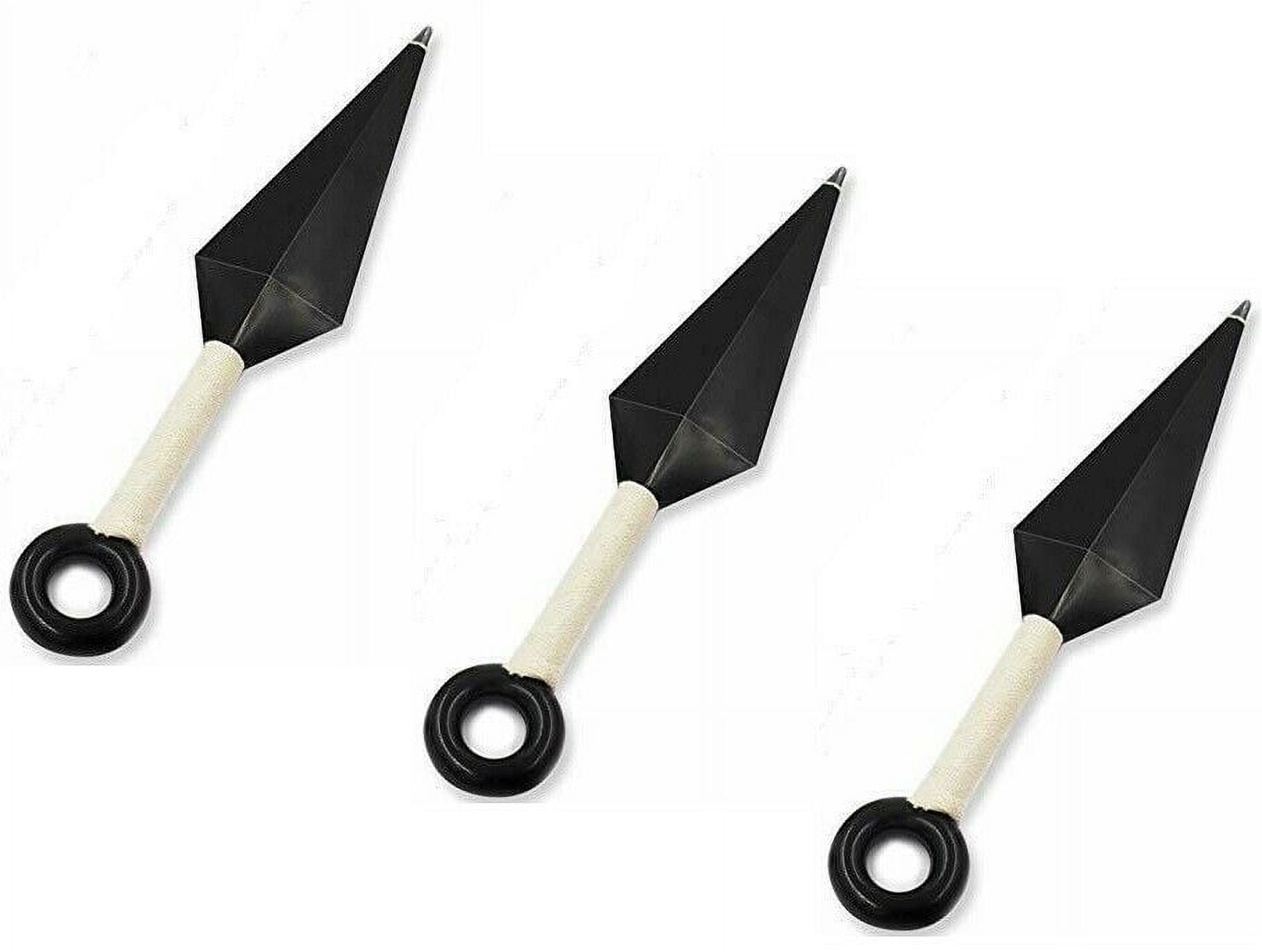 3 Pack Naruto Leaf Village Shinobi with Ninja Props Kunai Plastic Toy