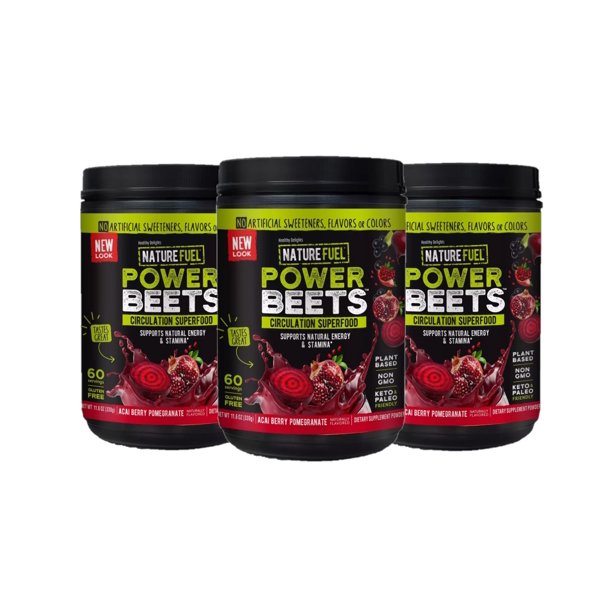 3 Pack Nature Fuel Power Beets Juice Powder, 60 servings (11.6 oz