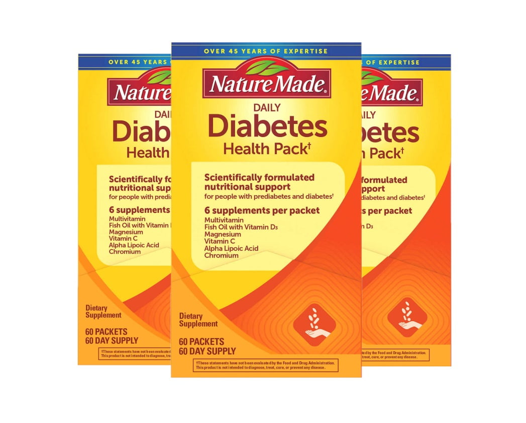 Nature Made Diabetic Support Daily Supplements Multivitamins, 3 Pack