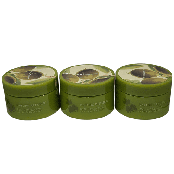 3 Pack Nature Republic Real Nature Olive Cleansing Cream 200ml US Seller *HTF*