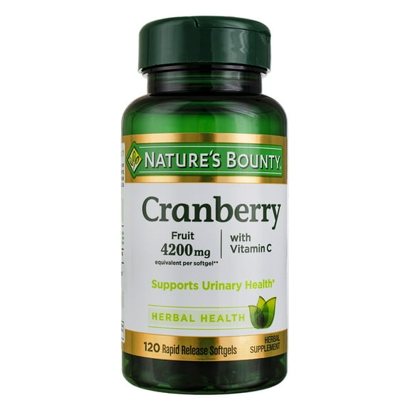 Nature's Bounty Herbal Health Cranberry Rapid Release Softgels, 4200 mg, 120 Ct (3 pack) (Bundle)