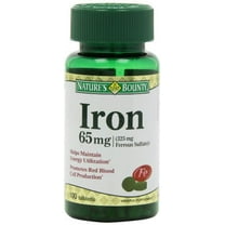 3 Pack - Nature's Bounty Iron 65 mg Tablets 100 Tablets Each