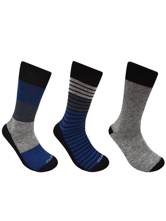 Men's Navy Socks, Crew, Casual, 3 Pack