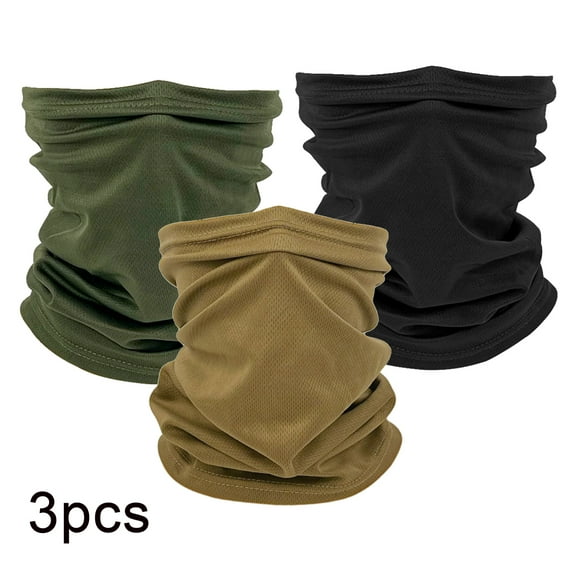 3 Pack Neck Gaiter Bandana Face Mask Sun Cooling Scarf Gator Cover Head for Men Women