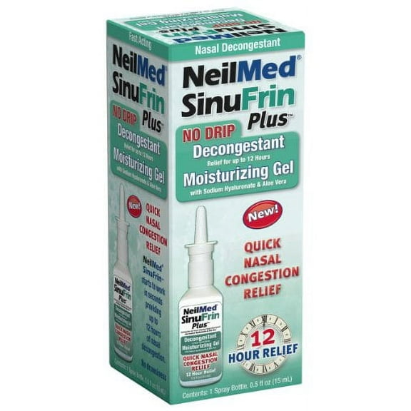 3 Pack Neilmed Sinufrin Plus Decongestant Moisturizing Gel, .5 Fluid Ounce Each