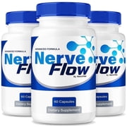 (3 Pack) Nerve Flow – Daily Support Formula with a Balanced Blend for Nerve Health, Comfort, and Function | NerveFlow Easy-to-Swallow Pills for Daily Nerve Support (180 Capsules)