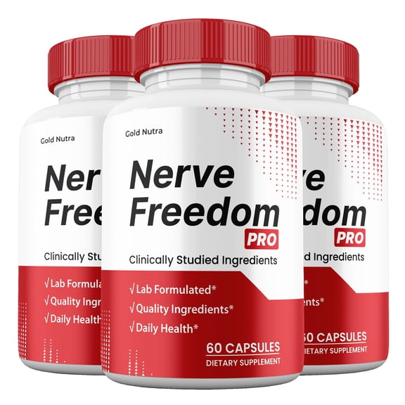 (3 Pack) Nerve Freedom Capsules, Nerve Freedom Supplement for Nerve Health, Advanced Maximum Strength Pills Cognitive and Brain