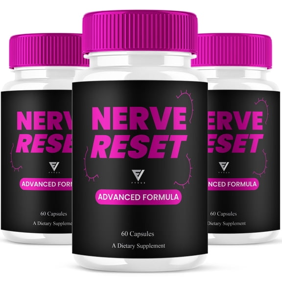 (3 Pack) Nerve Reset Advanced Support, NerveReset Nootropic Pills (180 Capsules)