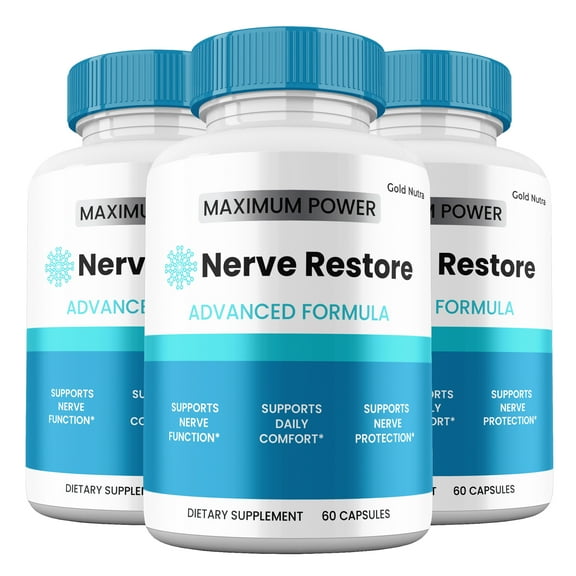 (3 Pack) Nerve Restore Capsules, Nerve Restore Supplement for Nerve Health, Advanced Maximum Strength Pills Cognitive and Brain