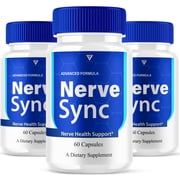 3 Pack Nerve Sync Brain Supplement, NerveSync Advanced Memory 180 Capsules