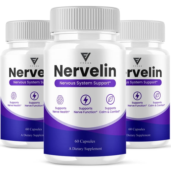 (3 Pack) Nervelin Brain Health Support, Nervelyn Supplement (180 Capsules)